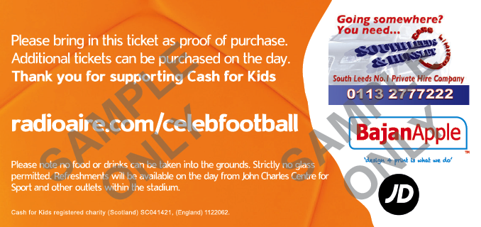 Colour Tickets | Leeds | Radio Air Cash for Kids - side two