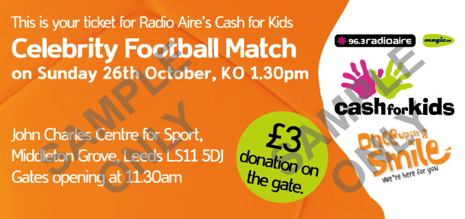Colour Tickets | Leeds | Radio Air Cash for Kids - side one
